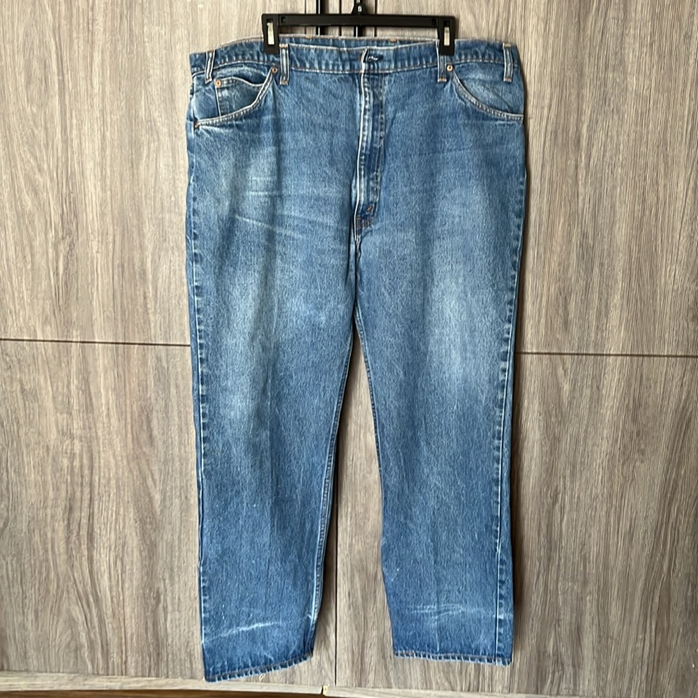 Levi’s blue jeans orange tag